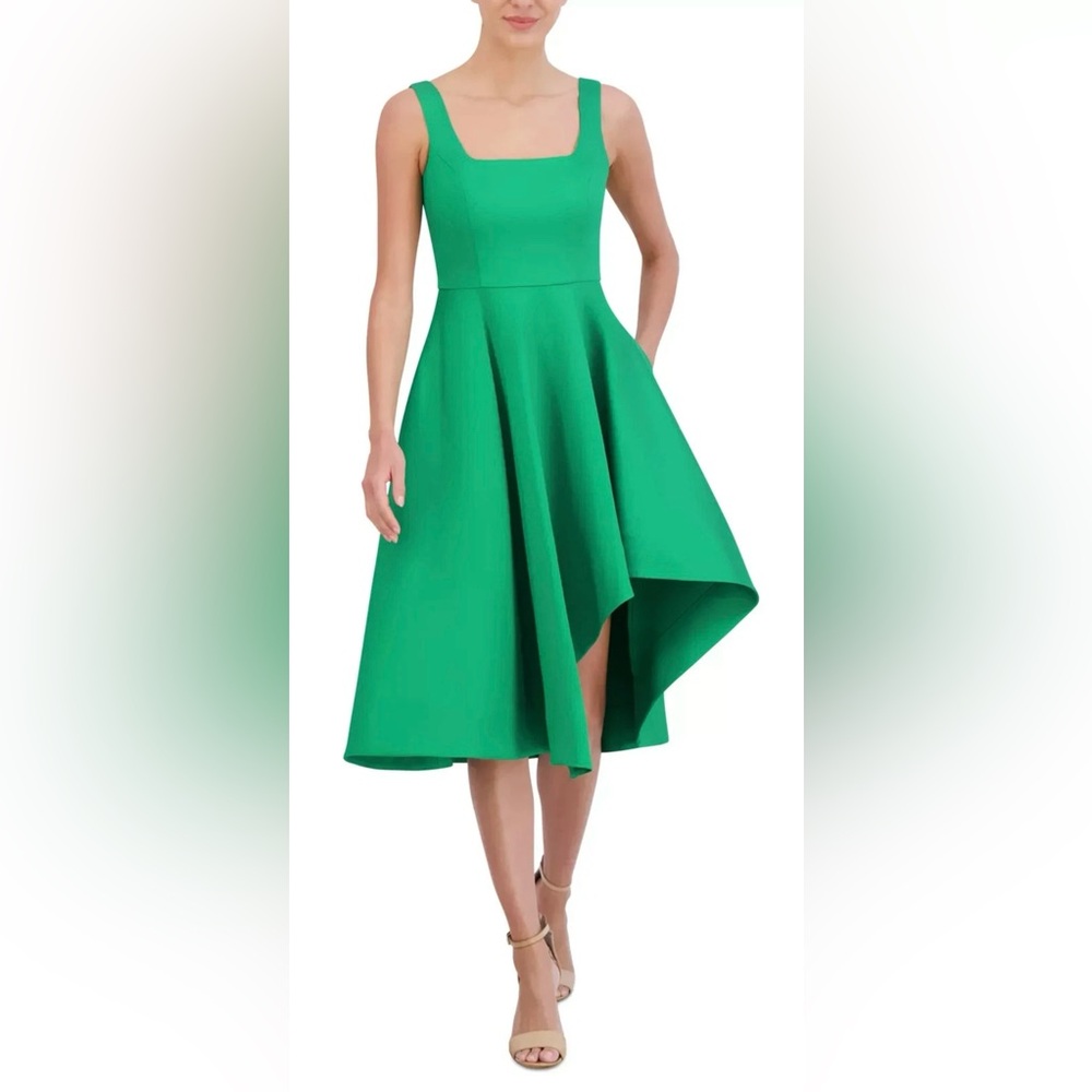 Eliza J Women's Dresses Asymmetrical Midi Green New - Picture 1 of 16